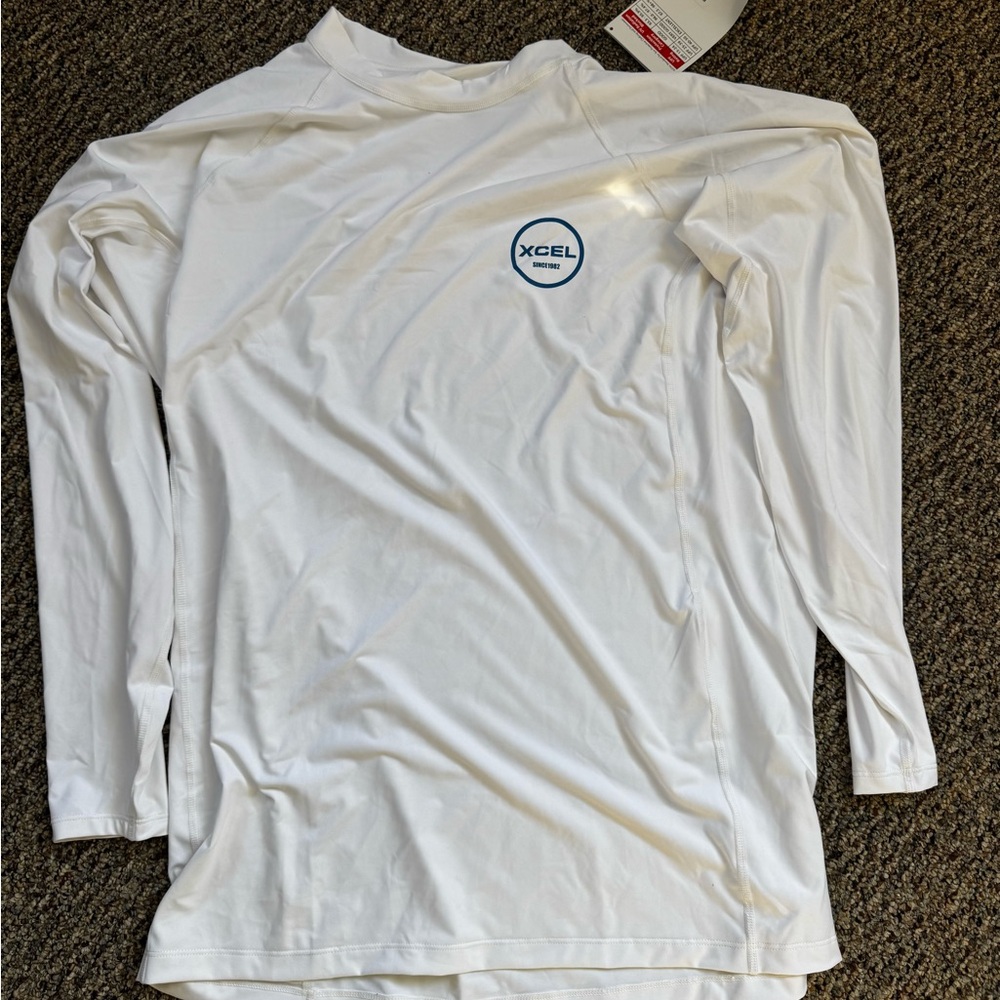 XCEL White Long sleeve UV Men’s Rash guard 4XL Rare New!